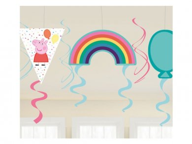Peppa Pig Hanging Swirl Decorations (7pcs)