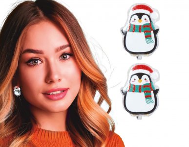 Penguin Earrings with Clip