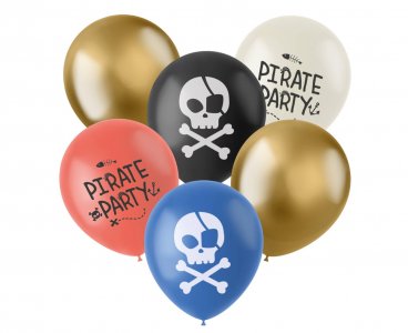 Pirate Party Latex Balloons (6pcs)