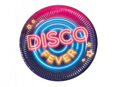 Disco Fever Large Paper Plates (6pcs)