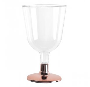 Clear and Rose Gold Wine Glasses (6pcs)