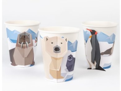 Polar Bear Paper Cups (6pcs)