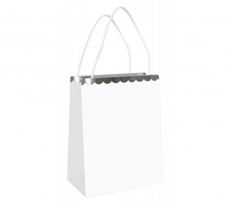 White Deluxe Paper Bags with Gold Foiled Details (4pcs)