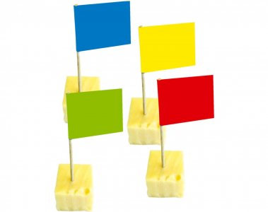 Πολύχρωμα Σημαιάκια Διακοσμητικές Οδοντογλυφίδες (50τμχ)