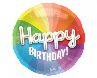 Colorful Happy Birthday 3D Foil Balloon (56cm)