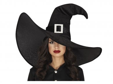 Large Deluxe Witch Hat in Black Color