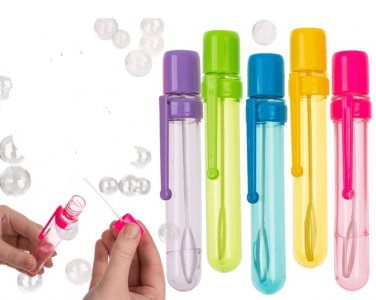 Colorful Clear Bottles with Soap Bubbles (5pcs)