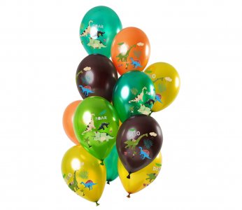 Colorful Dinosaurs Latex Balloons (12pcs)
