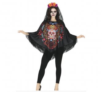 Poncho Day of the Dead (One Size)