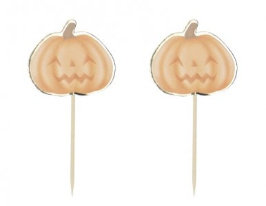 Pastel Orange Pumpkins Decorative Picks (10pcs)