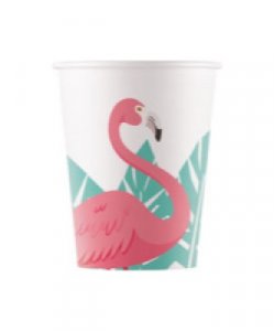Pink Flamingo Paper Cups (8pcs)