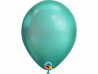 Green Chrome Latex Balloons 6pcs