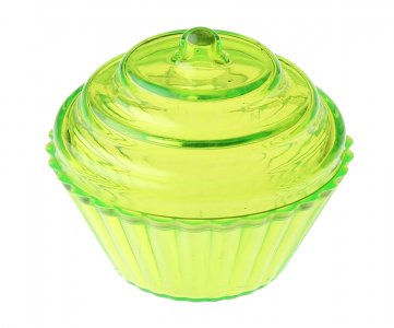 Πράσινα Διάφανα Κουτάκια σε Σχήμα Cupcake (4τμχ)