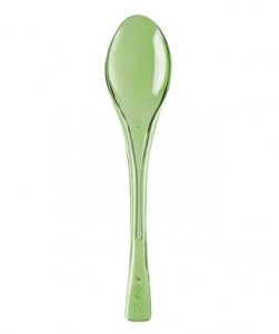 Clear Green Dessert Spoons (20pcs)