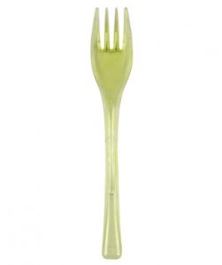 Clear Green Dessert Forks (20pcs)