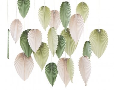 Sage and Cream Decorative Palm Leaves (25pcs)