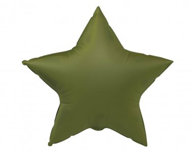 Olive Green Matt Star Shaped Foil Balloon (45cm)