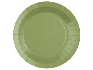 Πράσινο της Ελιάς Μεγάλα Χάρτινα Πιάτα (10τμχ)