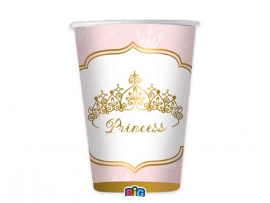 Princess with Gold Foiled Details Paper Cups (6pcs)