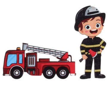 Fireman Wooden Confetti (10pcs)