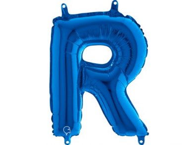 R Letter Balloon Blue (35cm)