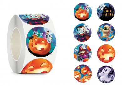 Roll of Halloween Stickers (200pcs)