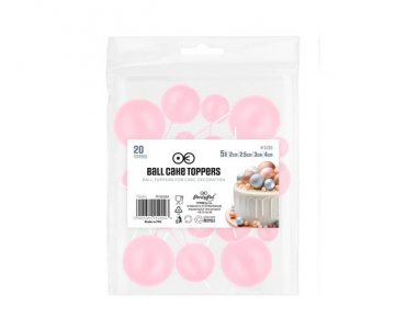 Pink Cake Toppers Balls (20pcs)