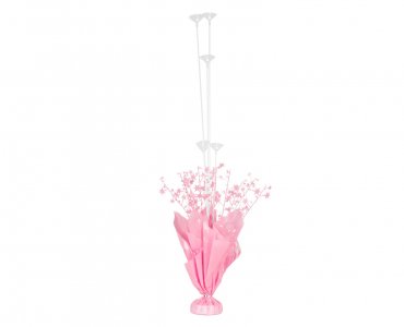 Pink Centerpiece with Sticks for 6 Balloons (72cm)