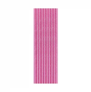 Pink Glossy Paper Straws (10pcs)