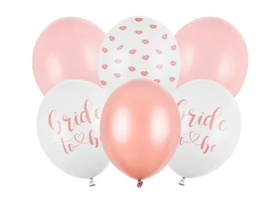 Pink and Rose Gold Bride to Be Latex Balloons (6pcs)