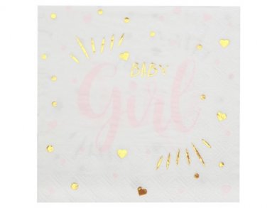 Pink and Gold Baby Girl Luncheon Napkins (20pcs)