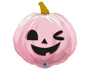 Pink Pumpkin Foil Balloon (56cm)