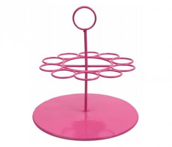 Pink Metallic Stand for Test Tubes (14cm)