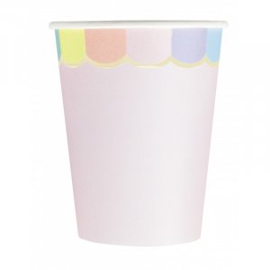 Pink Pattern Paper Cups (8pcs)