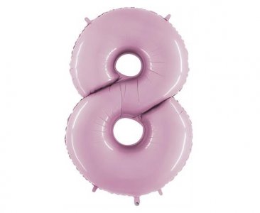 Pink Pastel Super Shape Balloon Number 8 (100cm)