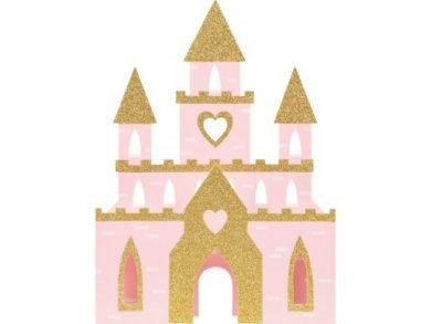 Ροζ Πριγκίπισσα Κάστρο Διακόσμηση για το Τραπέζι (27.9εκ x 38.1εκ)