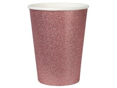 Rose Gold Glitter Paper Cups (10pcs)