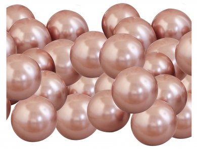 Ροζ Χρυσά Μικρά Μπαλόνια Λάτεξ (40τμχ)
