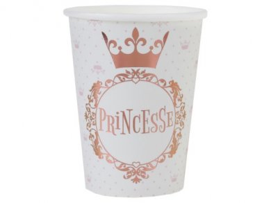 Rose Gold Princess Paper Cups (10pcs)