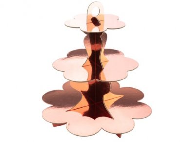 Rose Gold 3Tier Cupcake Stand (34cm)