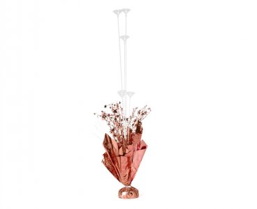 Rose Gold Foil Centerpiece Table Decoration with Sticks for 6 Balloons (72cm)