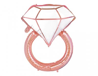Rose Gold Wedding Ring Super Shape Foil Balloon (67cm x 80cm)