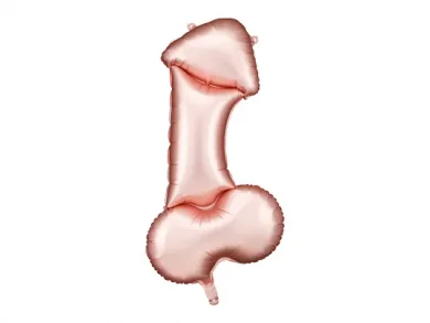 Rose Gold Willy Shaped Foil Balloon (112cm)