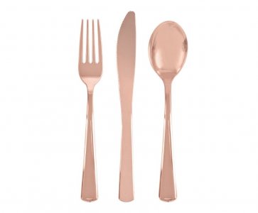 Rose Gold Reusable Cutlery Set (18pcs)