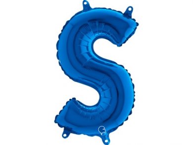 S Letter Balloon Blue (35cm)