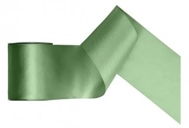 Sage Green Πολύ Φαρδιά Σατέν Κορδέλα (10εκ x 25μ)