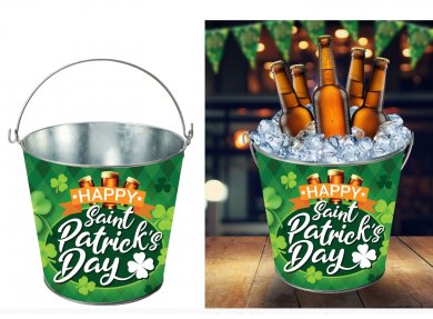 Saint Patrick's Day Μεταλλικός Κουβάς (19εκ x 23εκ)
