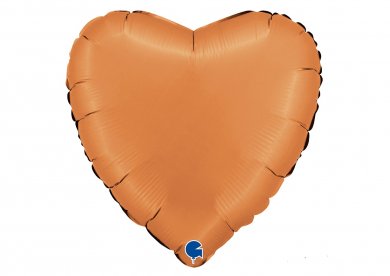 Satin Caramel Heart Foil Balloon (46cm)