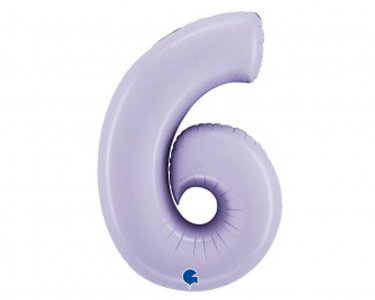 Satin Lilac Super Shape Balloon Number 6 (100cm)