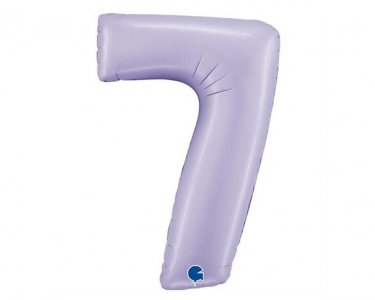 Satin Λιλά Αριθμός-Νούμερο 7 Super Shape Μπαλόνι (100εκ)
